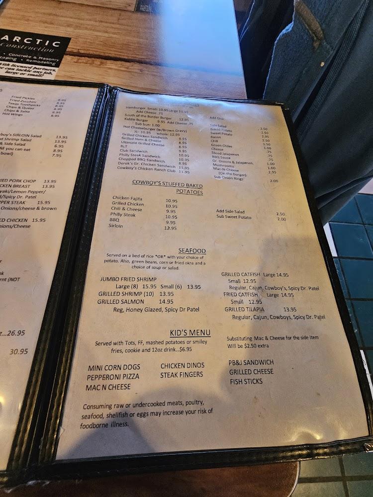 Cowboy's Steakhouse & Restaurant Menu image 4